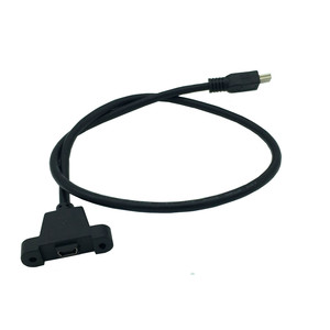 Cable de Carga Mini USB de 0.3M en Ángulo Recto para Teléfono Móvil con Soporte de Tornillo - Product Image 4