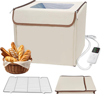 Récipient d'épreuvage électrique avec support en métal Contrôle de la température Minuterie 48H Boîte d'épreuvage de pain pliante pour levain