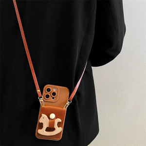 Cartone animato Mouse Horse TPU custodia per telefono per <span class=keywords><strong>iPhone</strong></span> 17 Pro Max <span class=keywords><strong>portafoglio</strong></span> porta carte a tracolla cordino <span class=keywords><strong>Cover</strong></span> <span class=keywords><strong>iphone</strong></span> per 16 15 - Product Image 1