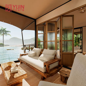 Tente de glamping de luxe légère, imperméable, en PVC, quatre saisons, avec structure hexagonale pour le désert sec - Product Image 5