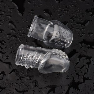 Wolf Fang Sheath Transparent <b>TPE</b> Small And Large Glans Cover For Men's Use - Product Image 2