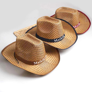Summer Company's Printed Logo Outdoor Sunscreen Hat Sombrero <span class=keywords><strong>de</strong></span> vaquero <span class=keywords><strong>de</strong></span> paja <span class=keywords><strong>para</strong></span> hombres y mujeres al por mayor - Product Image 5