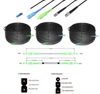 Cable de Fibra Óptica para Exteriores SC/UPC SC/APC FTTH G657A, Cable de Conexión de 2.0*3.0mm, 1 Núcleo, G657A1