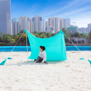 Tienda de playa para 3 a 4 personas, refugio solar instantáneo, paraguas de playa fácil con UPF 50 + UV, portátil, a prueba de viento - Product Image 2