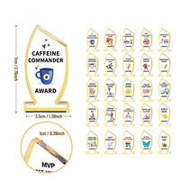 Trophée en acrylique personnalisé en gros, mini-plaque de récompense pour cadeaux d'affaires, reconnaissance des employés, décorations de mariage/de fêtes