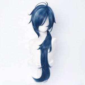 Großhandel Genshin Impact Anime Perücke 80cm Lang Dunkelblau <span class=keywords><strong>Kaeya</strong></span> Perücke Cosplay Synthetische Hitzebeständige Halloween-Party Haarperücken - Product Image 4