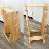 Cintres en bois populaires pour panneau d'affichage support en bois pour planche de surf présentoir et support de stockage de planche de surf autoportant
