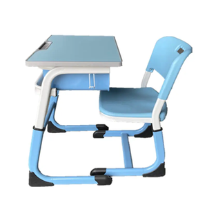 Muebles escolares usados High Classroom Single School Set escritorio y silla con altura ajustada - Product Image 5