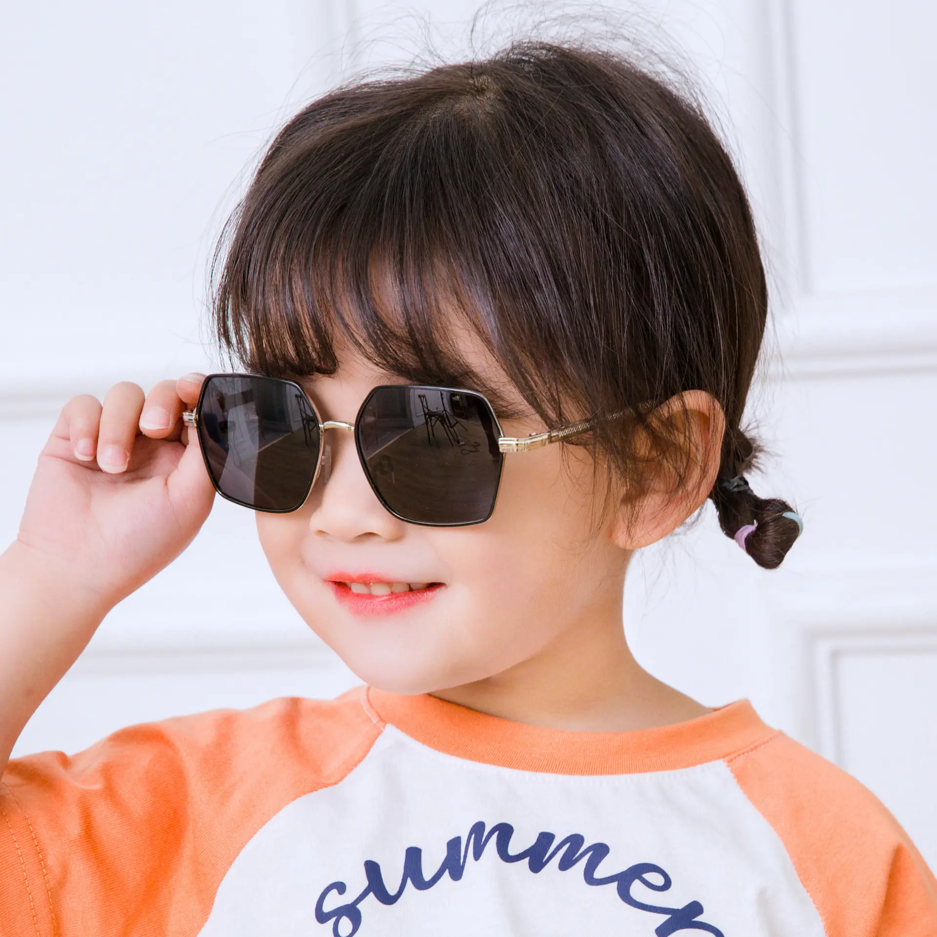 Поляризованные солнцезащитные очки в оправе для детей, модные 1029 уличные очки с краской, для детей, uv400, для мужчин и женщин