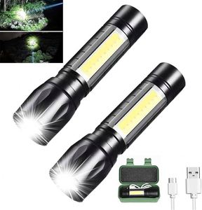 Pocket China Custom <b>Rechargeable</b> Battery <b>Flashlight</b> Mini Led Torch Aluminum Alloy Magnetic Camping 350 Lumens IP55 Cob Dimmable - Product Image 1
