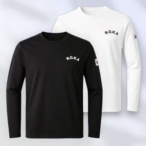 Camiseta de manga larga de estilo coreano para hombre, camiseta informal básica de algodón ROKA, camiseta deportiva para primavera y otoño, ropa diaria - Product Image 1