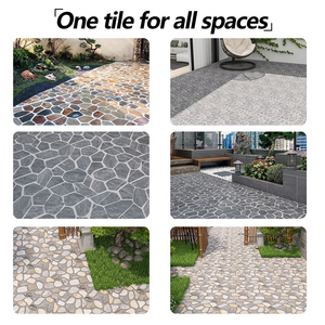 Carreaux <span class=keywords><strong>de</strong></span> pavage en céramique pour extérieur 300x600x12mm, finition mate, antidérapants, résistants à l'usure, texture simili-pierre, pour hôtel, villa, appartement, école, allée - Product Image 5