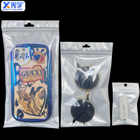Vente en gros Sac à fermeture éclair en plastique transparent avec perle blanche avec fenêtre Sac à fermeture éclair plat scellé à répétition pour bijoux coques de téléphone
