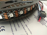 DC 12V WS2815 4Pin Led Bande Lumineuse Individuelle Adressable Programmable RGB Pixel LED Bande Lumières Noir PCB 30 60 144LEDs/m