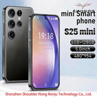 S25 Mini Téléphone Android 14 6+128G Écran 5 pouces Dernier Smartphone 5G 2026 Batterie 5000 mAh Bandes 5G LTE Globales Reconnaissance d'images IA