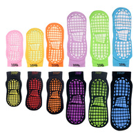 Chaussettes de trampoline pour enfants, jetables, en coton tricoté, élasthanne, polyester, antidérapantes, respirantes, séchage rapide, unisexe