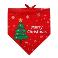 Bavoir triangulaire transfrontalier de Noël réglable en polyester à motif floral de style britannique pour animaux de compagnie, écharpe anti-bave pour chat et chien, utilisation intérieure/extérieure