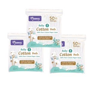 Fournisseur direct d'usine, bâtonnets de coton pour la santé de la mère et du bébé, 100 pièces, bâtonnets de coton 50 pièces, 100% coton pur, tige en papier - Product Image 4