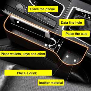 2 1 Pcs Leather Multifunctional Auto Accessories Filler <b>Storage</b> Car Seat Side Organizer Custom Logo - Product Image 4