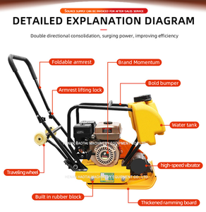 DIESEL/Điện tay rung tấm Máy đầm Honda động cơ Hướng dẫn sử dụng thủy lực đất đất bê tông Máy Đầm giá - Product Image 2