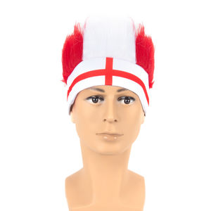 Hersteller Großhandel Custom Logo Stirnband Perücken Promotion Qatar Flag Stirnband Perücke Sport Fan Perücke - Product Image 4