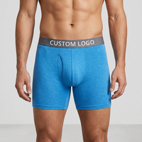 Caleçons Boxers Homme Personnalisés Taille Mi-Haute Jambes Longues Rafraîchissants Respirants Doux en Fibre de Bambou OEM ODM Marque Privée Vente en Gros à Bas Prix