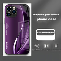 Étui de téléphone en verre trempé noir pour iPhone 15 Pro 14 13 12 Mini 11 XS Max XR 7 8 Plus SE 2020 2022 Texture Liulian Bleu saphir