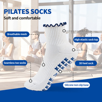 Chaussettes de Pilates antidérapantes de haute qualité, mignonnes, à revers, pour filles, fitness, sport, yoga