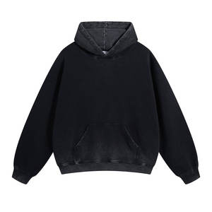 Premium 430GSM Heavyweight Vintage Wash Hoodie 100% Coton Surdimensionné Pull À Capuche Hommes Streetwear - Product Image 2