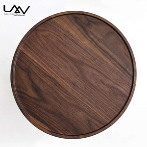 Modern Luxury Side <strong>Table</strong> Living Room Bedroom Corner <strong>Table</strong> Nordic Style Round Wood Top Marble <strong>Pedestal</strong> <strong>Small</strong> Side <strong>Table</strong> - Product Image 5
