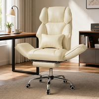 Chaise de bureau exécutive inclinable à dossier haut et assise large, avec accoudoirs croisés, pour la maison, le bureau, l'étude ou l'ordinateur