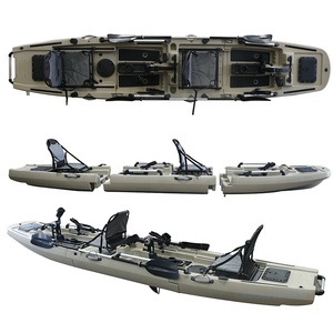 <span class=keywords><strong>Kayak</strong></span> Modular de <span class=keywords><strong>Pedales</strong></span> para 2 Personas, 14 pies, <span class=keywords><strong>Kayak</strong></span> de Pesca de HDPE, Canoa Oceánica Tándem de 3 Piezas con <span class=keywords><strong>Pedales</strong></span> de Propulsión para Adultos - Product Image 5