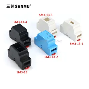 SM3-13:88*59*37MM rail DIN boîtier électronique ABS boîte de jonction câble prise électrique contrôleur logement