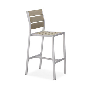 De plástico de tapa de madera bares muebles de marco de aluminio silla alta mesa de <span class=keywords><strong>Bar</strong></span> conjunto - Product Image 4