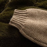 Vente en gros de cardigan en fausse fourrure de lapin pour femmes, sur mesure, à col montant, à manches longues, chaud, pour l'automne et l'hiver