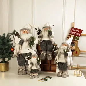 圣诞模拟圣诞老人派对现场活动装饰品批发圣诞老人面具娃娃