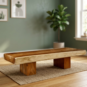 Modern <b>Dining</b> <b>Table</b> Solid Suar <b>Wood</b> Slab Coffee <b>Tables</b> and Garden Living Room Furniture Easy Assembly Outdoor Furniture Elegant - Product Image 3