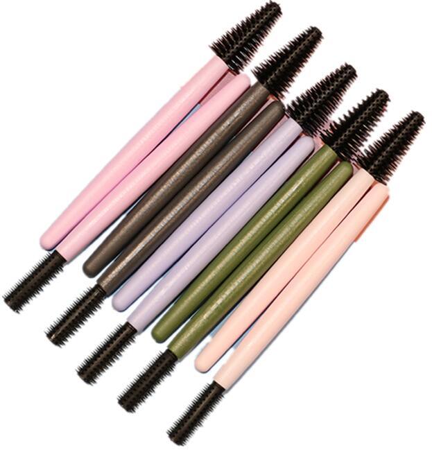 Hot sale environmentally friendly recycled silicone wood Eyelash Extension Tools Soft eyelash brush and eyebrow brush