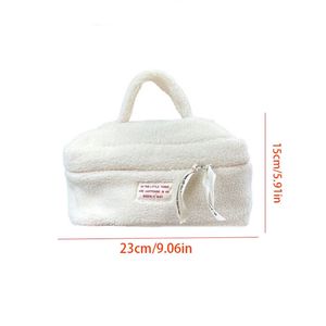 New Fashion Fluffy Zipper Makeup Tote Large Cosmetic Bag for <strong>Travel</strong> Plush Storage <strong>Washbag</strong> - Product Image 3