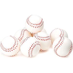 Juguetes Deportivos de Béisbol al por Mayor, Llavero de Béisbol Personalizado Blanco Unisex, Pelota Antiestrés de Béisbol, Pelota de Softbol, Espuma de PU Antiestrés de 6.3 cm - Product Image 1