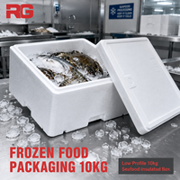 Molded 10kg Polystyrene Fish Box for Fresh Meat Storage High Density Moisture Resistant Case 495x310x235mm