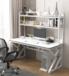 Computer Desktop Desk Home Desk Bookshelf Combination Study and Office One Table