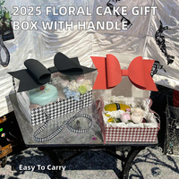 Nouvelles Pochettes Florales en Carton pour Noël et la Saint-Valentin 2026, Impression Quadricolore à Chaud Doré, Emballage Portable pour Fleurs