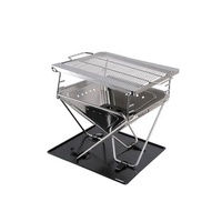 Barbecue au charbon de bois réglable pour la maison et le camping, en acier inoxydable, portable, pour l'extérieur, avec logo personnalisé, dispositif de sécurité flamme, 50 pièces, dépôt de 30%