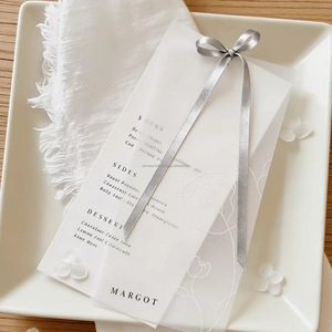 Custom Luxury Offset Printed Cotton Paper Greeting Card Wedding Invitation and Menu Cards with Hot Stamping - Product Image 1