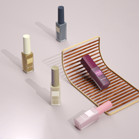 Flacon en verre vide de 8 ml pour gloss à lèvres, avec pinceau applicateur carré pour nail art, idéal pour marque privée