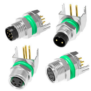 M8 DIN Tự Động Không Thấm Nước IP68 A/B Mã 2-<span class=keywords><strong>8</strong></span> <span class=keywords><strong>Pin</strong></span> Phía Sau Gắn Kết Nam Nữ Góc Thẳng Ổ Cắm Điện PCB Bảng Điều Chỉnh Gắn Kết - Product Image 1