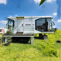 Capsule de luxe moderne pour glamping en plein air, hôtel mobile portable, maison de capsule de petit espace