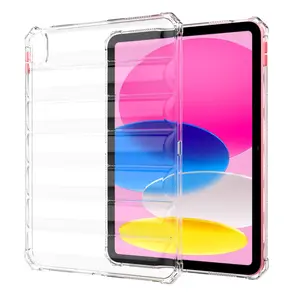 Crystal Clear Down Shockproof Slim TPU tablet case For iPad 10 2022 10.9/Air 5 4/iPad Pro 10.5 clear tablet case