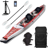 Kayak gonflable pour la pêche en mer ou en lac, pour 2 ou 3 personnes, haute pression